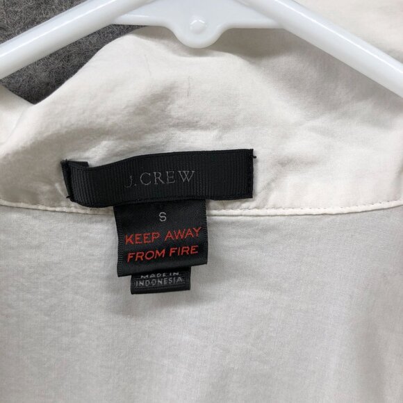 J. Crew Vintage Pajama Set Womens S White Cotton Long Sleeve Lightweight Button - Picture 6 of 14